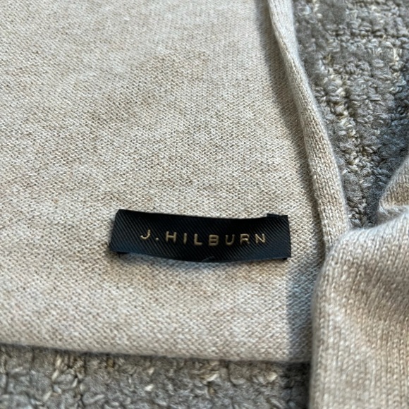 J. Hillburn Cashmere Scarf Cream 76” long - Picture 2 of 5